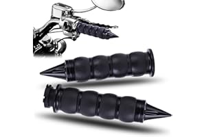 DREAMIZER Universal Motorcycle Hand Grips with Black Non-Slip Rubber for Harley Honda Yamaha Suzuki Kawasaki