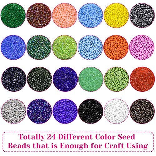 image for Beads for Bracelets, Anezus 14400 Pcs Pony Seed Beads Bracelet Beads S