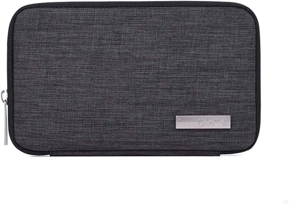 TJBGADIEMS Electronic Case Portable Cable Accessories Organizers Bag Digital Storage Package Fits for Headset IPad U-Disk Power Charger USB Drive Carry Pouch Dark Grey VT72