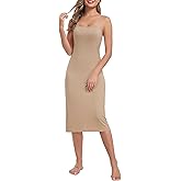 Lovasy Women's Full Slip for Under Dresses Cami Slip Mini Dress Adjustable Straps Basic Long Full Slips Nightgown S-3XL