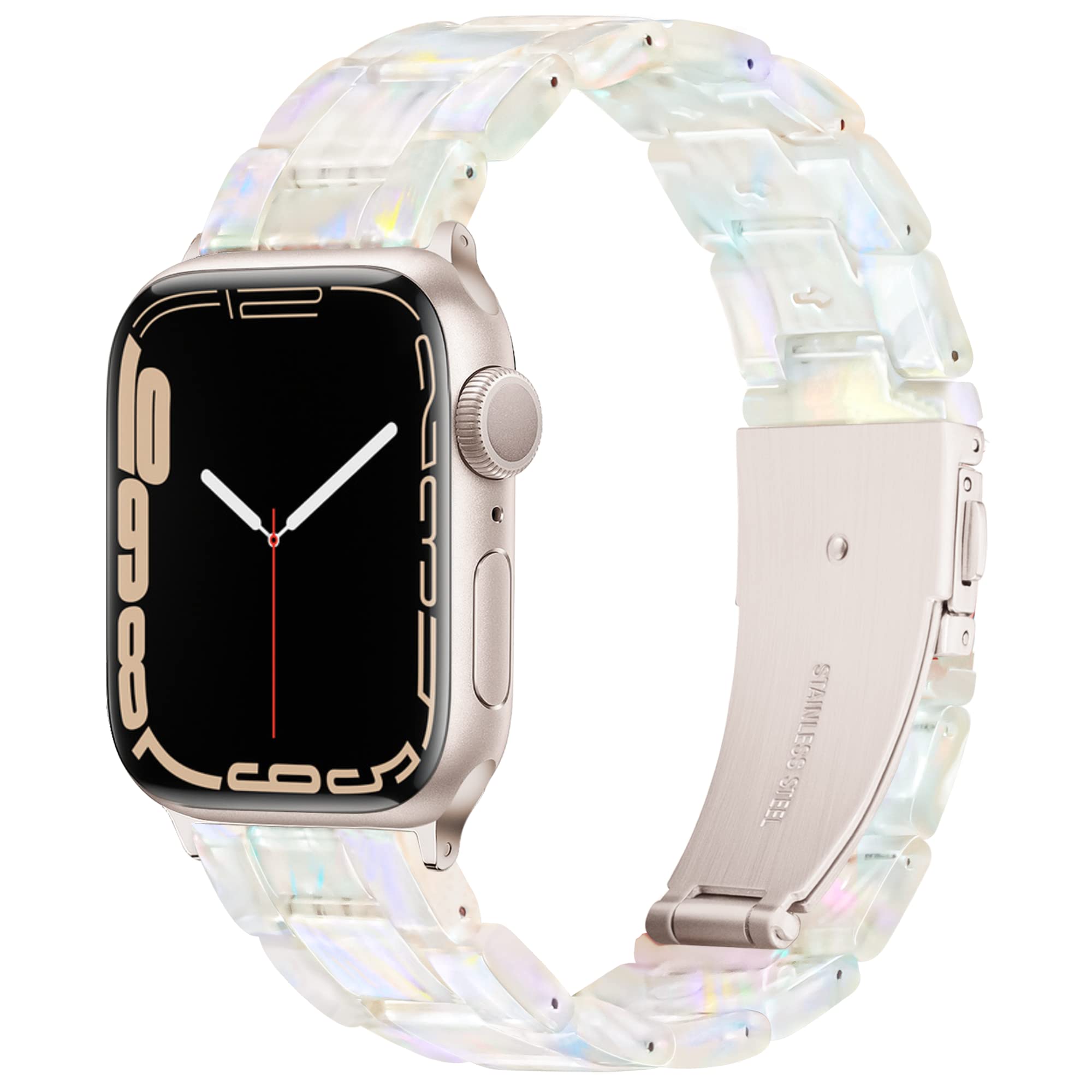 Vamyzji Compatible with Apple Watch Straps 49mm 46mm 45mm 44mm 42mm(S3/2/1), Light Resin Waterproof Adjust Sport iWatch Strap Women Men for Apple Watch Series 11 10 9 8 7 6 5 4 SE 3 2 1 Ultra 3 2 1