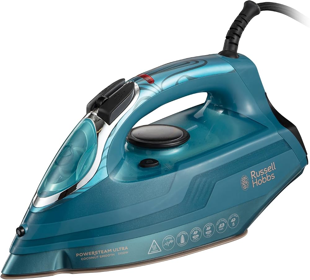 Russell Hobbs PowerSteam Ultra Iron 3100W Coconut Ceramic Soleplate 350ml Tank