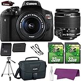 Canon EOS Rebel T6i DSLR Camera with Canon EF-S 18-55mm f/3.5-5.6 IS STM Lens. + 2 Pieces 32GB SD Memory Card + Canon Bag + Cleaning Kit