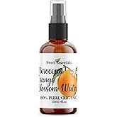 Premium Organic Moroccan Orange Blossom (Neroli) Water | 4oz Spray Imported from Morocco | Food Grade | Packed with Natural Antioxidants. Perfect for Hydrating & Rejuvenating Your Face & Neck
