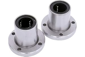 FKG LMF20UU Round Flange Linear Motion Bushing Ball Bearing 20X32X42mm, Set of 2