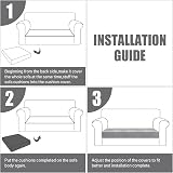Teynewer Sofa Seat Cushion Cover Velvet Stretch Non-Slip 2 Seater Light Grey view 6