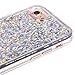 iPhone 6 Case, iPhone 6S Case, Crazy Panda New Soft Bumper Case Luxury Bling Glitter Sparkle Case Infused with Diamond Shape Glitters and Shiny Quicksands for Iphone 6/Iphone 6S - Silver