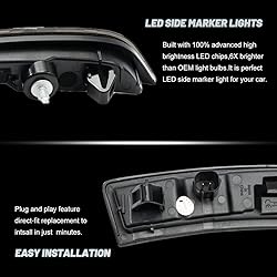 NJSBYL Amber LED GR86 Side Marker Lights Assembly