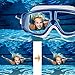 USHAKE Adult Swim Goggles, Large Swimming Goggles with Anti-Fog Light Blue Lens for Adult or Youth Outdoor Ocean Swimming Goggles