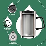 Ideus 16oz Vacuum Insulated Stainless Steel Mug with Handle Green Zebra Fuji view 3