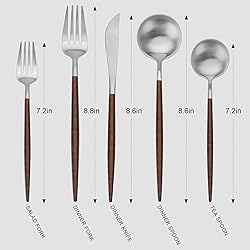 Silverware Set with black handle, Vanys 30 Piece