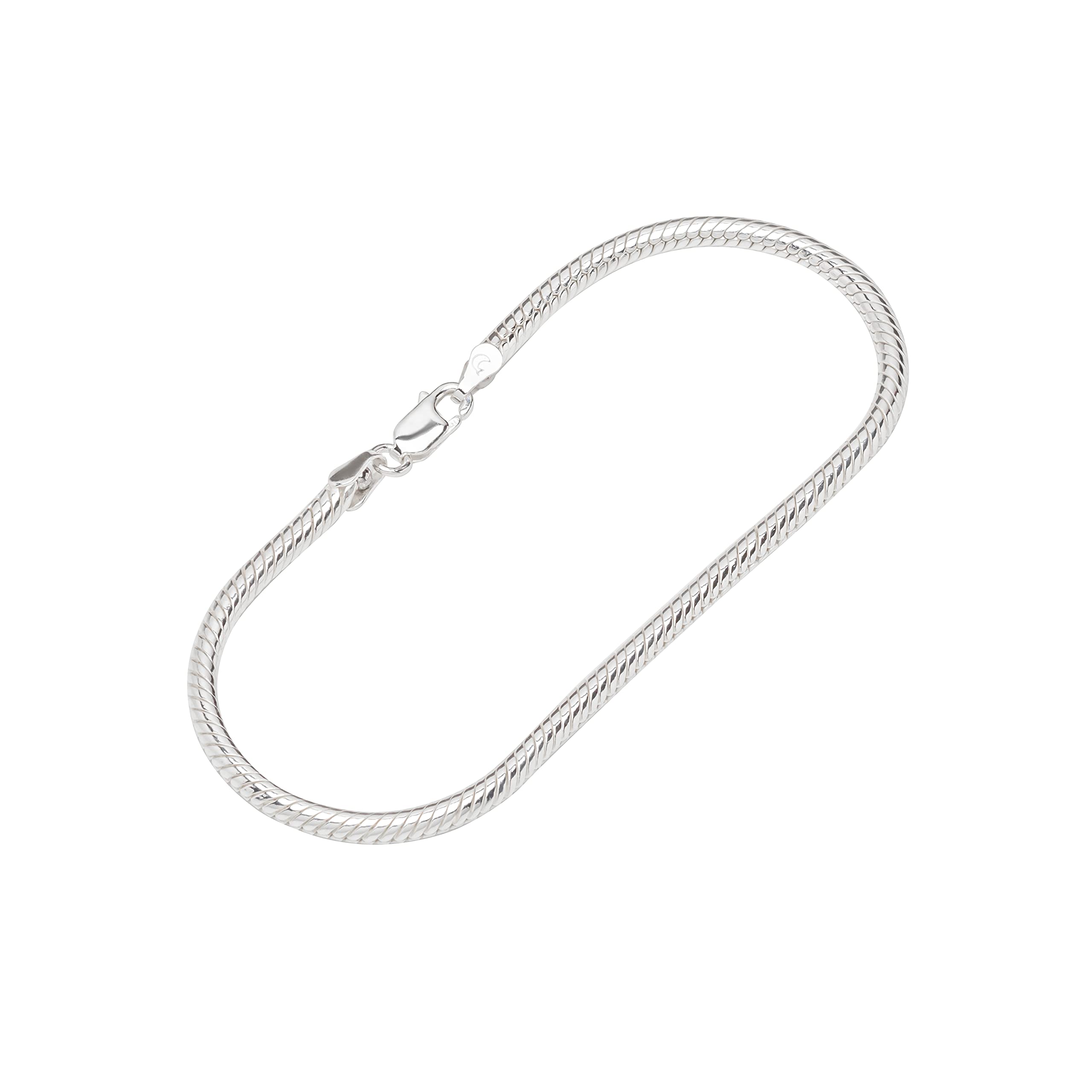 NKlaus bracelet 925 Sterling Silver 19cm snake chain round ladies design bracelet chain 12020