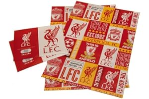 Official Liverpool Football Club Gift Wrapping Paper, Includes 2 Sheets and 2 Gift Tags