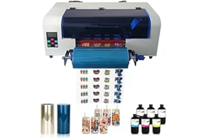 YXSM A3+ UV DTF Printer UV Sticker Printer Automatic Laminating Automatic Cleaning Come with 6x500ml Bottles Ink and A/B Film