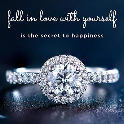 Buy Icesword 14k White Gold Plated Sterling Silver Cz Ring Simulated 1 3 Carat Diamond Ring Engagement Ring Promise Rings For Her Love Yourself Ring Not Moissanite Ring Womens Rings Size Halo Online