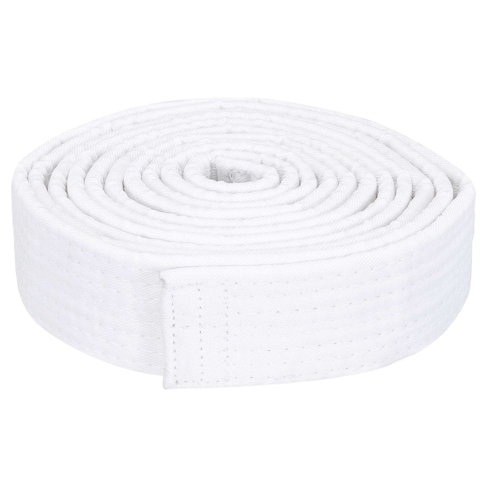 PATIKIL Taekwondo Colored Ranking Belt 1.5" x9.2Ft 2.8m, Polyester Martial Arts Judo Karate Belt for Coach Teaching Practice, White