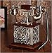 XICHEN Wood Retro Style Retro Rotary dial Corded Telephone Home and Office