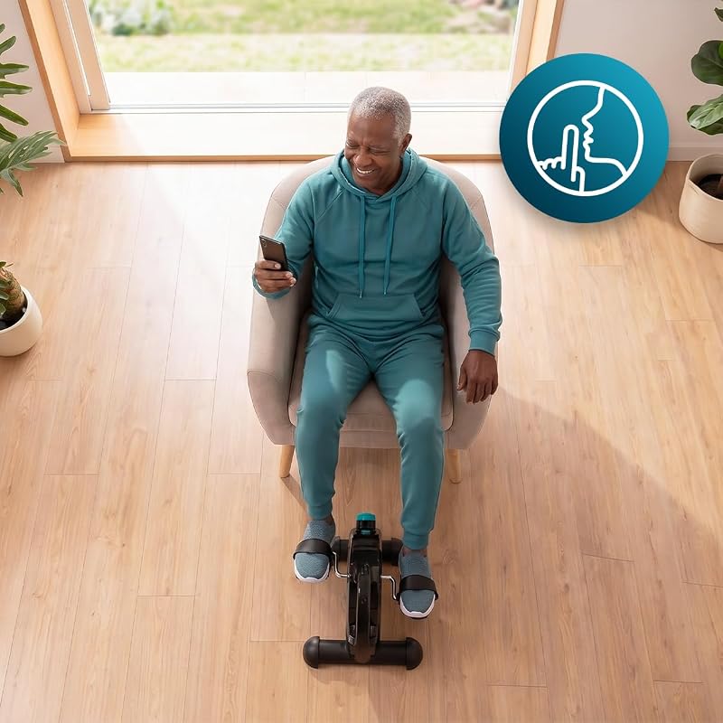 Pedaliera Statica Drumfit Cycle Compact Neo. Compatta, Livelli di Resistenza Regolabili Manualmente, Utilizzo Semplice e Intuitivo, Display LCD, Peso Massimo 100kg