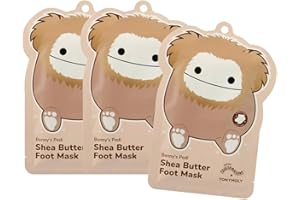 TONYMOLY x Squishmallows Benny Shea Butter Foot Mask Set of 3 – Hydrating & Moisturizing Pedi Treatment for Dry, Cracked Heels and Callused Feet – Nourishing Softening Self Care Skincare Gift