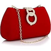 Buric Clutch Purses for Women Fashion Evening Bag Gold Clutch Small Crossbody Bag with Detachable Chain for Party/Wedding