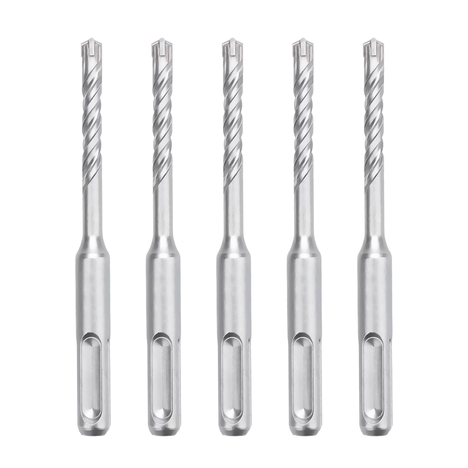 hsawbit 5PCS Masonry Drill Bits Set with SDS Plus Shank, 8mm x 110mm Hammer Drill Masonry Drills Tungsten Carbide Tip for Concrete, Brick, Cement Walls, Stone