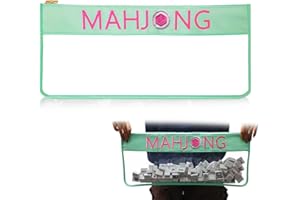 Wdpqyy 1 PCS American Mahjong Bag, 20.9 x 9.45 Inch Empty Mahjong Tiles Bag with Zippered & Letters, Waterproof Clear PVC Mah