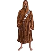 STAR WARS Chewbacca Bathrobe For Men And Women | Big and Tall Plush Robe for Adults | Lightweight Spa Bathrobe | Hooded Showe