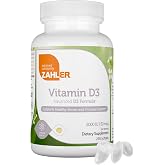 Zahler - Advanced Vitamin D3 2000 IU Softgels (250 Count) Kosher Vegetarian Friendly Vitamin D for Immune Support, Bone, Teeth &amp; Muscle Health - Daily D3 Vitamin Supplement for Adults - Easy Swallow V