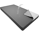 Olefin Twin Outdoor Porch Swing Bed Mattress Cover Waterproof, Twin Size Patio Daybed Cushion Covers Fitted Sheet Slipcover with Zipper, Only Cover (Dark Gray, 75 * 39 * 6IN)