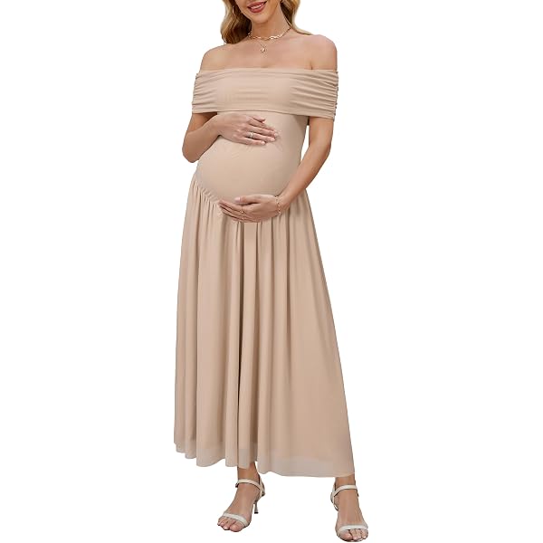Goddess Baby Shower Dresses Short Sleeve Maternity Dress For Women Scoop  Neckline Dress Empire Waist National Style Pregnancy Dress For Baby Shower  ...