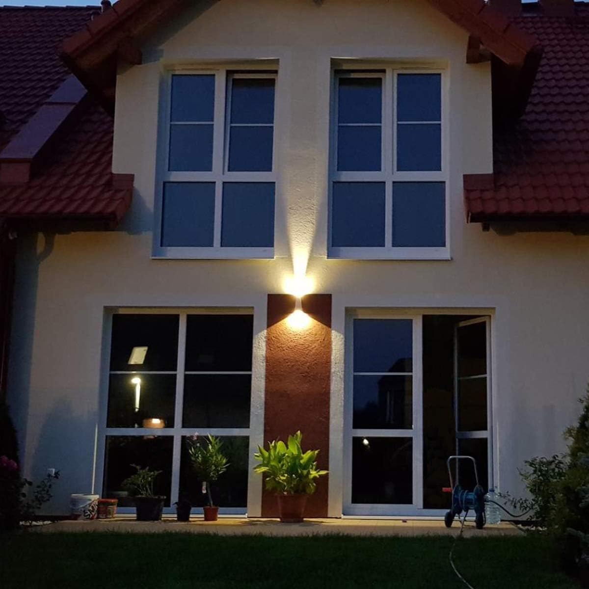 CGC Grey Up Down Angular Outdoor Bulkhead LED Indoor Wall Light 3000K ...