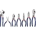 WORKPRO 7-piece Pliers Set (8-inch Groove Joint Pliers, 6-inch Long Nose, 6-inch Slip Joint, 4-1/2 Inch Long Nose, 6-inch Dia