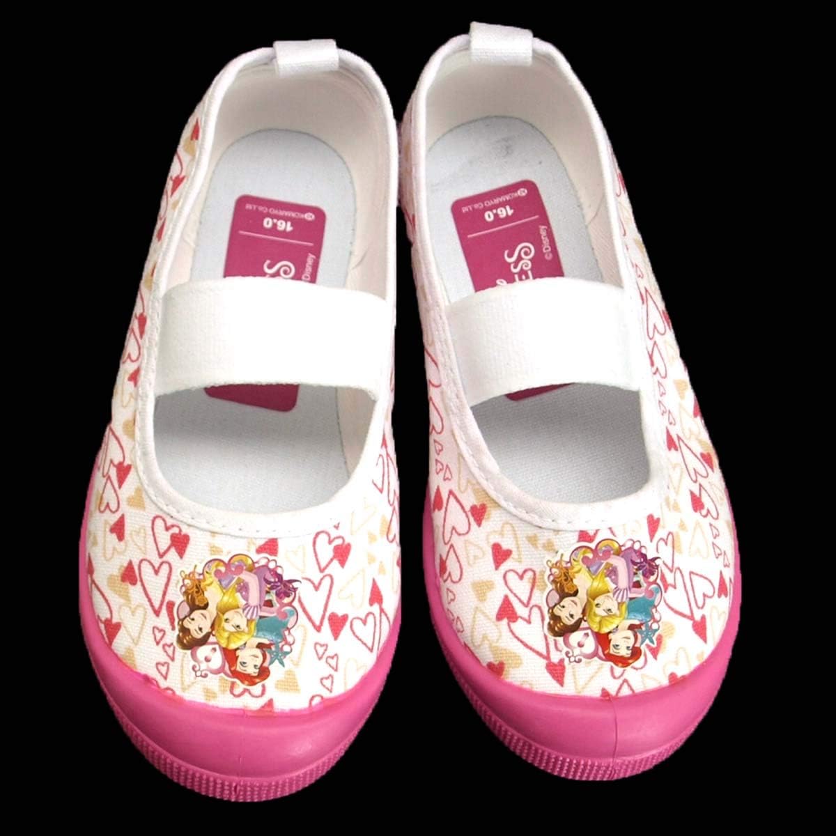 Amazon ディズニー Princess 7264 ピンク キャンバス バレエシューズ 上履き キッズ スクール 上履き