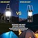 VIBELITE Led Lantern, 4 Pack Portable LED Camping Lantern with 12 AA Batteries - Survival Kit for Emergency, Hurricane, Power Outage (Black, Collapsible)