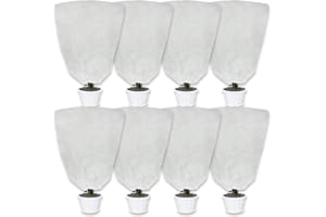 LYDTICK 8 Pack Plant Covers Freeze Protection for Winter, 47.2"×31.5" Frost Cloths for Outdoor Plants Cold Weather Blankets with Drawstrings