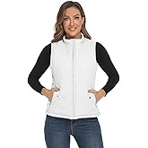 YESLIFE 2025 Women's Outwear Quilted Vest With One Inside Pocket - Stand Collar Lightweight Padded Gilet for Women