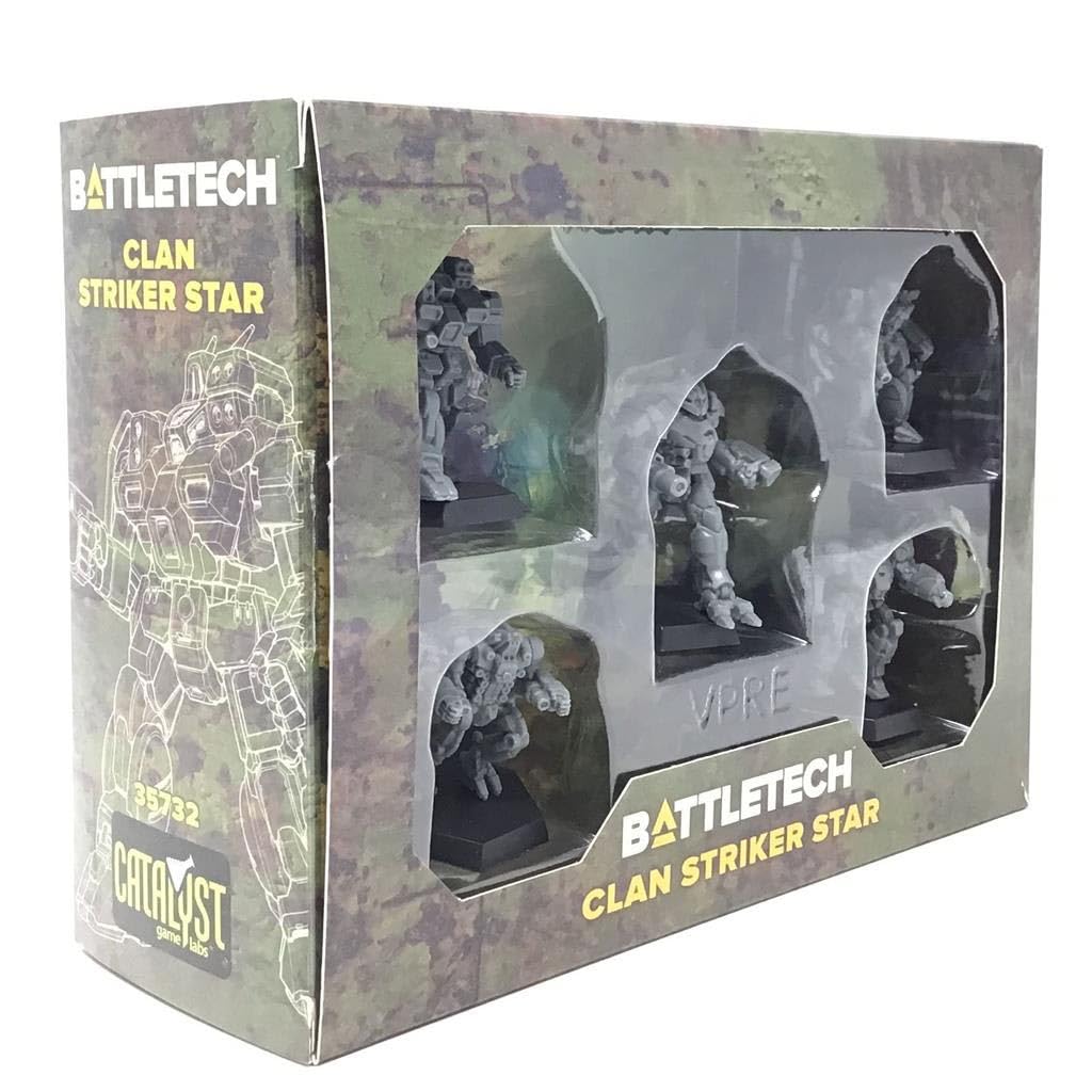 Catalyst Game Labs | BattleTech Clan Striker Star | Miniatures Game | Ages 14+ | 2-10 Players | 30 Minutes Playing Time, Grey