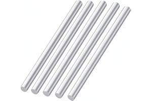 YLJNGUS 5PCS 1/2" 6061 Aluminum Rod - 13" Long Solid T6 Aluminum Round Bar 1.5 inch(38 MM) Diameter Extruded Lathe Bar Stock for Industrial, DIY Craft