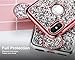 iPhone X Case, Umiko(TM) Super Cute Sparkle Bling Bling Glitter 3D Disney Mickey Mouse Ears Soft Protective TPU Rubber Case with Strap for Apple iPhone X (2017), Rose Gold