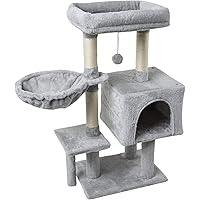 FISH&NAP US09H Cute Cat Tree Kitten Cat Tower for Indoor Cat Condo Sisal Scratching Posts with Jump Platform Cat Furniture Ac
