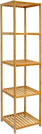 DuneDesign Estantería de Madera 38x39,5x162,5cm 5 anaqueles Mueble