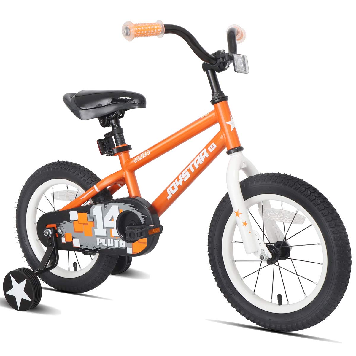 JOYSTAR Pluto Kids Bike with Training Wheels for 12 14 16 18 20 inch Bike, Kickstand for 18 20 inch BMX Freestyle Bicycle (Black Blue Red Green Orange Pink Golden)
