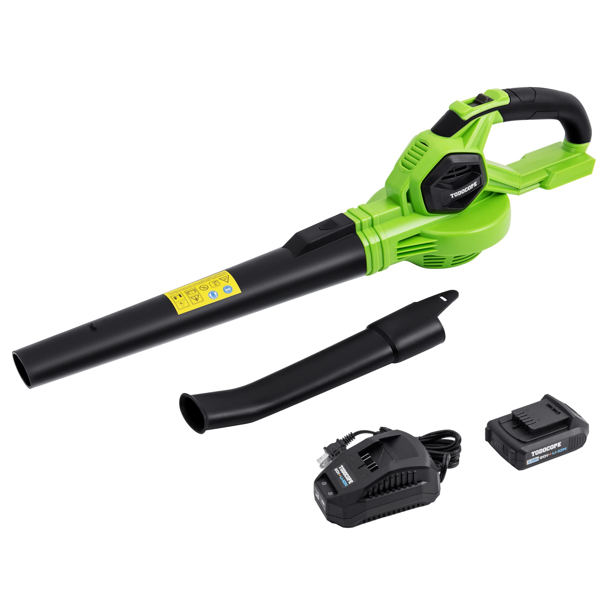 TODOCOPE 20V Cordless Leaf Blower with Battery and Charger