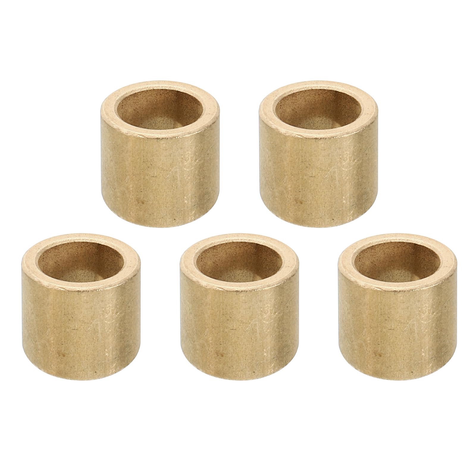 PATIKIL M10 Brass Spacers, 5 Pcs Metal Spacer Brass 10mm ID x 14mm OD x 13mm L Brass Spacers Screw Standoff for 3/8 Inch or M10 Screw
