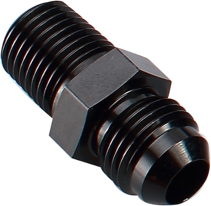 Aluminum Flare Male 8AN to 3/8 NPT Male Hose Fitting Adapter, AN8 to 3
