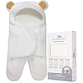 Jam Naturals-Cute Bear Organic Newborn Swaddle Wrap-Gender Neutral Soft Baby Blanket, Newborn Baby Registry Gift (Golden Brown, 0-3m)