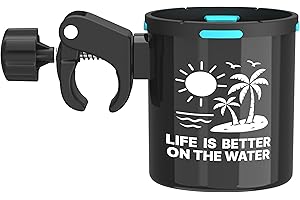 Seaperk Clamp On Kayak Cup Holder, Adjustable & Tool - Free Installation, Ideal for Kayaks, Jet Skis | Perfect Kayak Gift for Men, Must - Have Kayak & Jet Ski Accessories| 1 - Pack