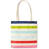 kate spade new york Canvas Tote Bag with Interior Pocket, Candy Stripe