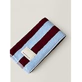 WENSHUO Bordeaux Red Vineyards-Pure Cotton Wide Striped Hand Towel,100% Combed Cotton,Luxury Towel,Super Absorbent(Pack of 1) (29.53" L × 13.39" W)