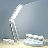 Giryuhd LED Desk Lamp for Office Home &amp; Battery Operated Lamp Rechargeable Lamp Foldable &amp; Portable Light, LED Desk Light Strip, 3 Brightness Dimmable Small Desk Lamp Wireless Reading Lamp (White)